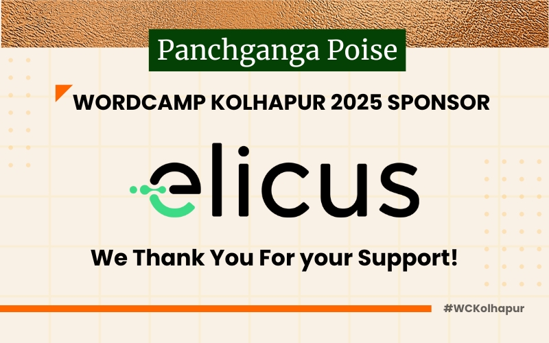 Thank you to Elicus, Our Panchganga Poise Sponsor for WordCamp Kolhapur 2025!