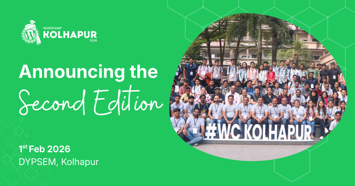 Announcing the Second Edition of WordCamp Kolhapur 2026!